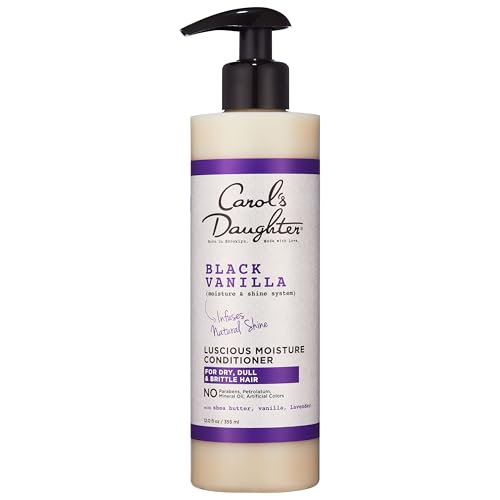 Carol's Daughter Black Vanilla Moisture Sulfate Free Conditioner for Curly, Wavy or Natural Hair, Moisturizing Hair Care for Dry, Damaged Hair, 12 Fl