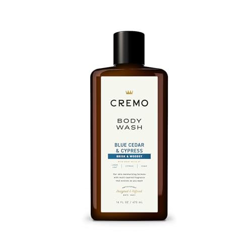 Cremo Body Wash for Men, Rich-Lathering Cypress and Cedar, 16 Fl Oz