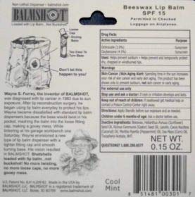 BALMSHOT Lip Balm Two Pack of Classic & Cool Mint
