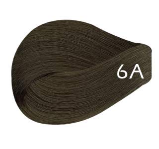 Vivitione Permanent Cream Color (6A Dark Ash Blonde) 3oz. - 100% Grey Coverage, Long Lasting Shine, Made in Italy.
