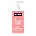 Neutrogena Oil-Free Acne Wash Pink Grapefruit Facial Cleanser - with Salicylic Acid for Clear Skin, Daily Face Wash for Oily & Acne-Prone Skin, Deep
