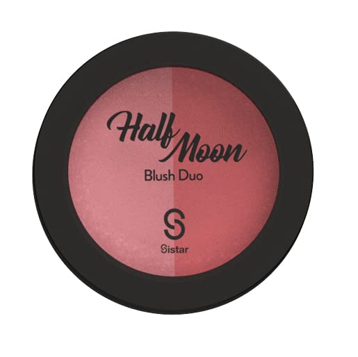 Sistar Half Moon Blush Duo Color Flushed Ultra Pigment Blendable (Rosy Cheeks)