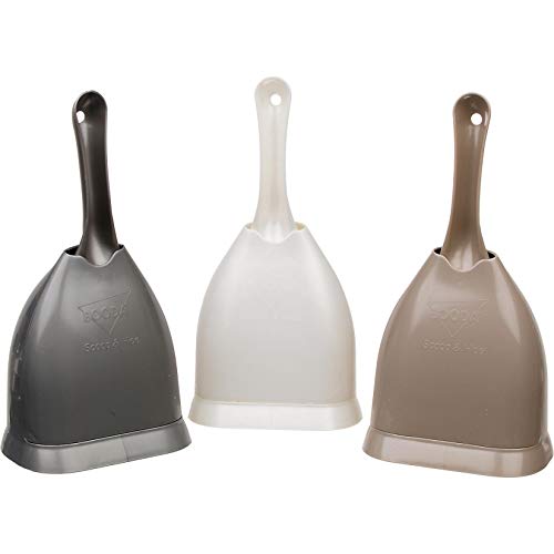 Petmate Scoop N' Hide Cat Litter Scoop with Discreet Litter Scoop Holder, Brushed Nickel