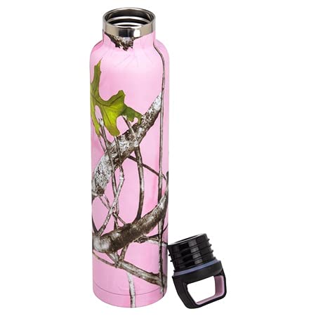 RTIC 26 oz Vacuum Insulated Water Bottle, Stainless Steel Metal, Double Wall, BPA Free, for Hot and Cold Drinks, Pink Camo