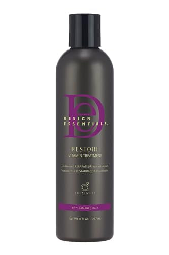 Design Essentials Restore Vitamin Treatment for Natural Dry Damaged Hair, White, 8 Fl Oz