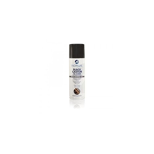 Isoplus Black Castor Oil Sheen Spray with Coconut Oil, 9 Oz.