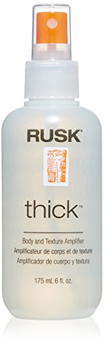 RUSK Designer Collection Thick Body and Texture Amplifier Spray, 6 Oz, For Fine, Limp, Flat or Lazy Hair Types - Contains Wheat Protein, Adds