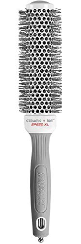 Olivia Garden Ceramic + Ion Speed XL - Extra-Long Round Thermal Hair Brush - Not Electrical - Professional Blowout Brush for Normal to Thick Hair - 1