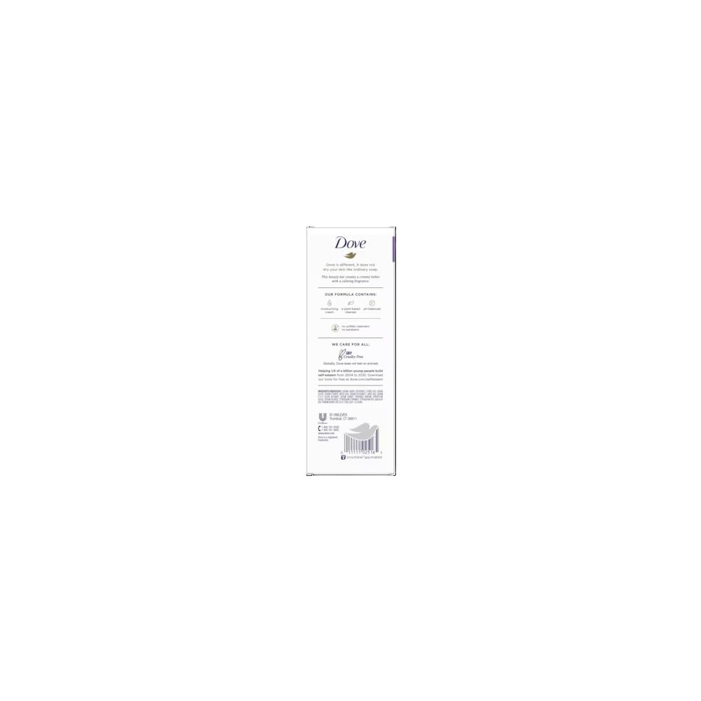 Dove Beauty Bar Soap Relaxing Lavender Oil & Chamomile 8 Bars for moisturized Skin, Calms dry Skin 3.75 oz