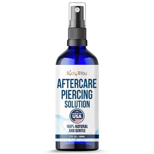 BodyJ4You Piercing Aftercare Spray - Saline Solution for Piercings Wound Wash Sterile Saline - Keloid Bump Removal Ear Nose Septum Belly Button Beauty and Personal Care BodyJ4You Default Title