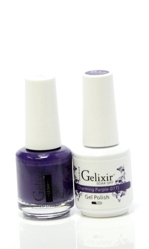 Gelixir matching color gel & nail lacquer Charming Purple - 077 Beauty & Personal Care Gelixir