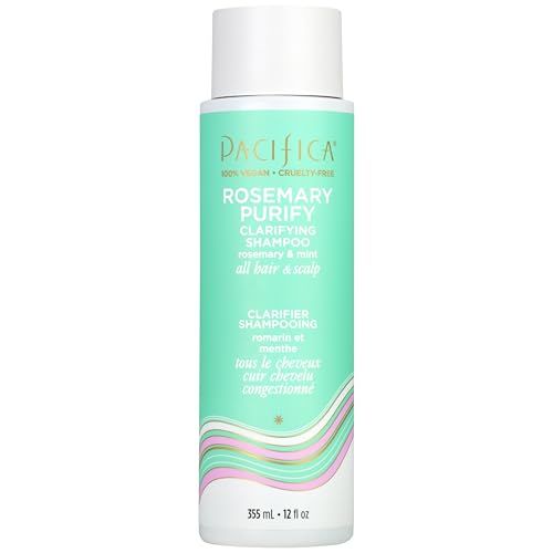 Pacifica Clarifying Shampoo - Rosemary Purify Invigorating Shampoo w/Soothing Mint for Detoxing Hair & Scalp Build-Up, Sulfate & Silicone Free - Vegan Beauty and Personal Care Pacifica Default Title