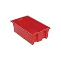Quantum SNT180RD 18-Inch by 11-Inch by 6-Inch Stack and Nest Tote, Red, 6-Pack