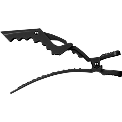Cala Black croc hair clips 4 count, 4 Count