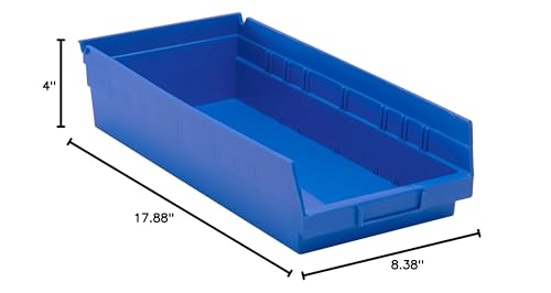 Quantum Storage Systems, QSB108BL, Shlf Bin, 17-7/8 In. L, 8-3/8 In. W, 4 In H