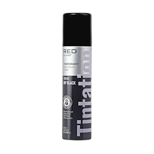 Red by Kiss Tintation Temporary Hair Color Spray, Instant Gray Root Touch Up Coverage, Water-Resistant & Smudge-Proof, Easy Wash Out, Barber