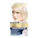 L'Oreal Paris Excellence Crème Permanent Hair Dye, Triple Care Hair Color with Hyaluronic Acid for 100% Gray Coverage, 01 Extra Light Natural Ash