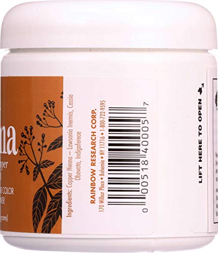 Rainbow Research Henna Hair Color and Conditioner Persian, Copper Red, 4 Fluid Ounce