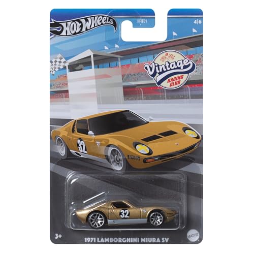 Hot Wheels 1971 Lamborghini Miura SV (Gold), Vintage Racing Club 4/6