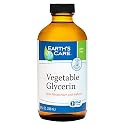 Earth's Care Vegetable Glycerin, 100% Pure Liquid Glycerine for Hair, Skin and DIY Projects 8 FL. OZ.