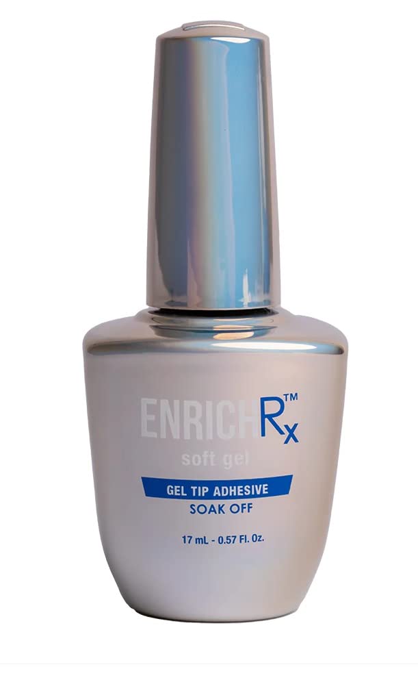 KUPA EnrichRx Soft Gel Tip Adhesive, Soak-Off Nail Tip Glue, Pre-Roughened Soft Gel Tip System, Quick Cure, Long-Lasting Wear, 0.57 fl oz Beauty & Personal Care KUPA