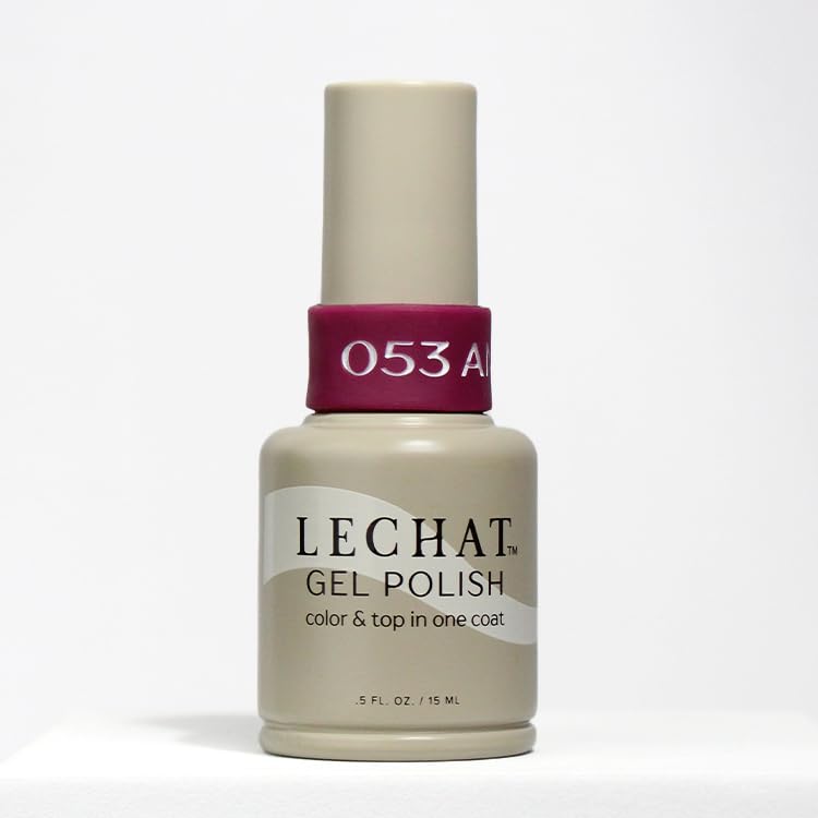 Lechat Gel Polish - Antonella, Color and Top in One Coat, Shiny Long-Wear, Dark Purple Gel Polish Beauty & Personal Care LECHAT