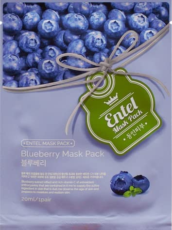 Entel 100 Pcs Combo-Pack, Premium Korean Facial Mask Sheet (10 Types x 10 pcs), Five Chemical Free ; No-Paraben, No-Silicon, No-Mineral Oil