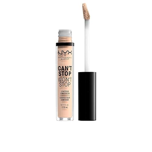 NYX PROFESSIONAL MAKEUP Can't Stop Won't Stop Contour Concealer, 24h Full Coverage Matte Finish - Light Ivory