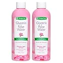 De La Cruz Rose Water and Glycerin for Face - Rosewater Facial Toner and Moisturizer for Skin and Hair 8 fl oz (236 mL) - 2 Bottles