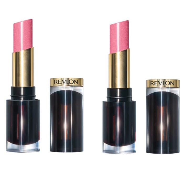 Pack of 2 Revlon Super Lustrous Glass Shine Lipstick, So Sleek Pink 021