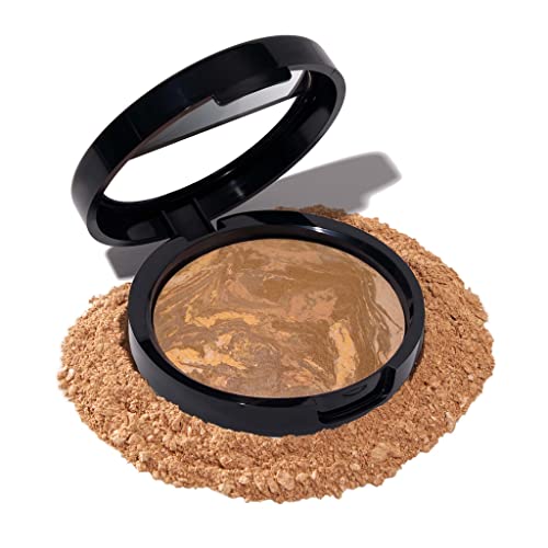 LAURA GELLER NEW YORK Award-Winning Baked Balance-n-Brighten Color Correcting Powder Foundation - Sand - Buildable Light to Medium Coverage
