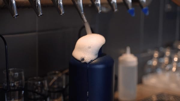 Fifty/Fifty Growler, Double Wall Vacuum Insulated Water Bottle, Stainless Steel, 3 Finger Cap w/ Standard Top, Black, 64oz/1.9L, V65001BK0