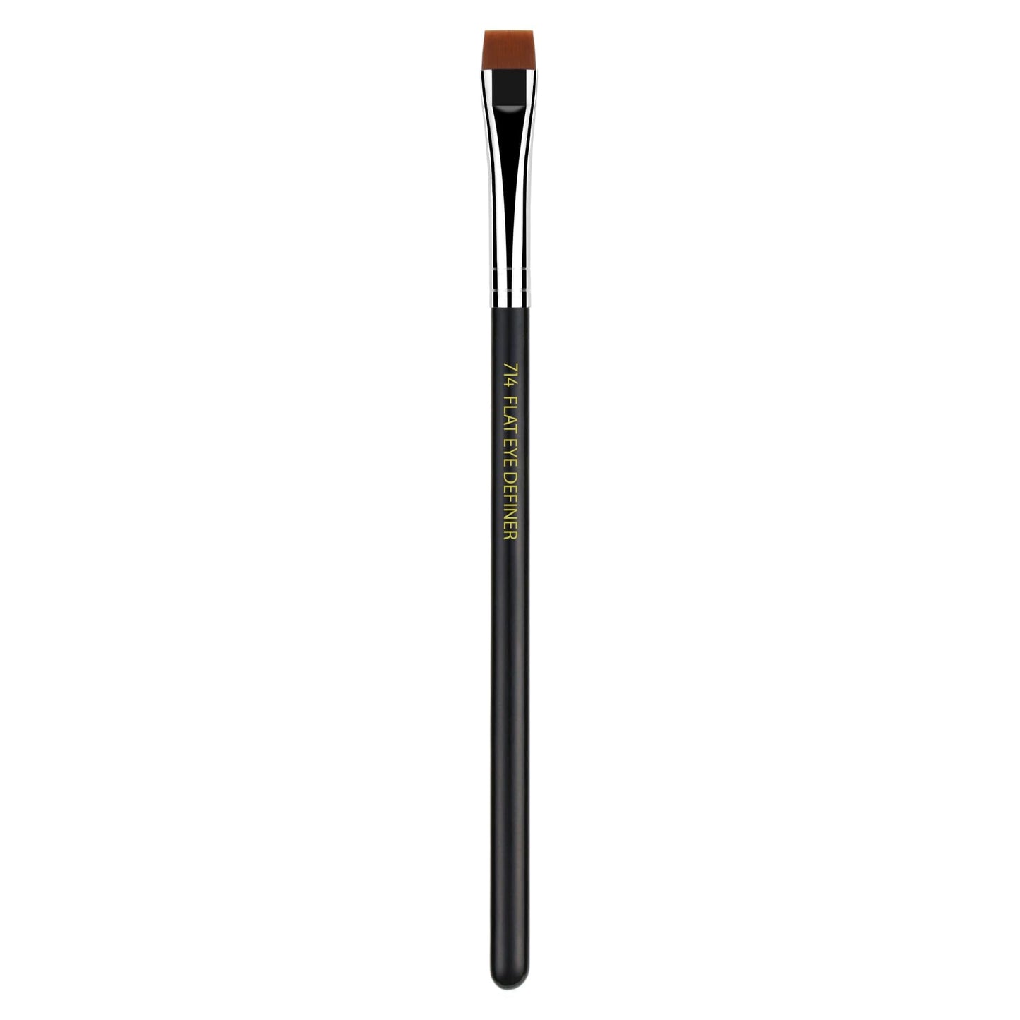 Bdellium Tools Professional Makeup Brush - Maestro Series 714 Flat Eye Definer - With Soft Synthetic Fibers, For Eye Definition (Black, 1pc)
