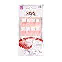 Kiss Salon Acrylic French 28 Count Long Length Pink (Pack of 3) Beauty & Personal Care KISS