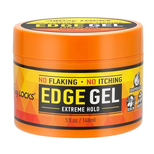 AllDay Locks Edge Gel (5 oz) | Extreme Hold, Moisturizing Edge Control Smoother | Eucalyptus, Rosemary, Olive Oil | No Frizz, Flakes, or Grease |