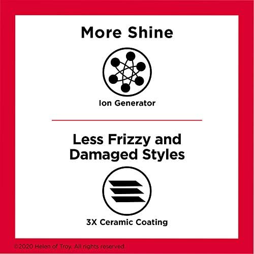REVLON Salon One-Step Straight and Shine Heated Brush for Visibly Shinier, Smoother Hair | Hair Straightener That Revives Second Day Hair with an Ion