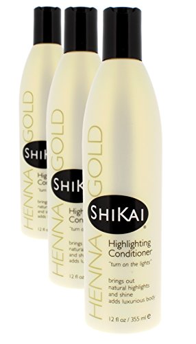 Shikai - Henna Gold Highlighting Conditioner, Brings Out Natural Highlights & Shine, Adds Luxurious Body, Plant-Based Formula with Non-Coloring Henna