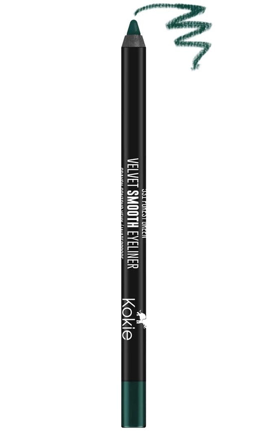 Kokie Cosmetics Waterproof Velvet Smooth Eyeliner Pencil, Forest Green, 0.042 Ounce