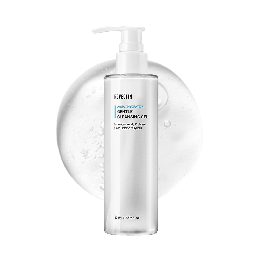 ROVECTIN Aqua Cleansing Gel (Conditioning Cleanser) Hydrating pH Balanced Facial Wash for Sensitive, Dry Skin | No Stripping, Fragrance-Free | Vegan