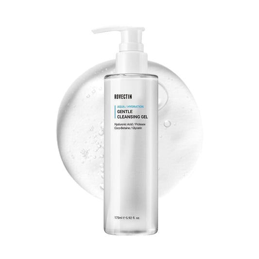 ROVECTIN Aqua Cleansing Gel (Conditioning Cleanser) Hydrating pH Balanced Facial Wash for Sensitive, Dry Skin | No Stripping, Fragrance-Free | Vegan