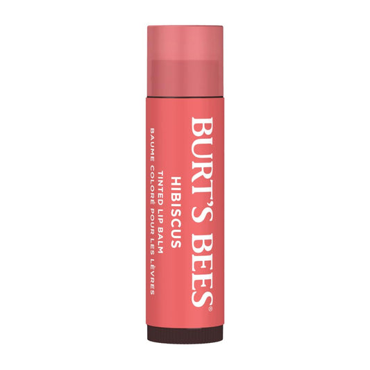 Burts Bees 100% Natural Tinted Lip Balm, Hibiscus with Shea Butter & Botanical Waxes 1 Tube