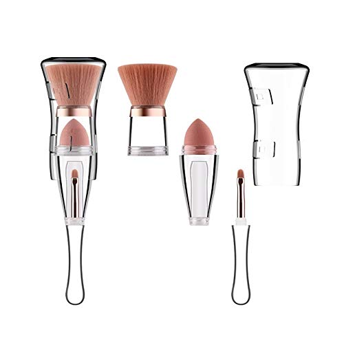 3 In 1 Funny Combination Design Makeup Brushes-Lip Brush Eyeshadow Sponge Eyeshadow Eyebrow Brush For Women and Girls (STY1)