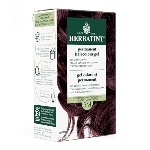Herbatint 5M Light Mahogany Chestnut Permanent Hair Colour, 4 OZ