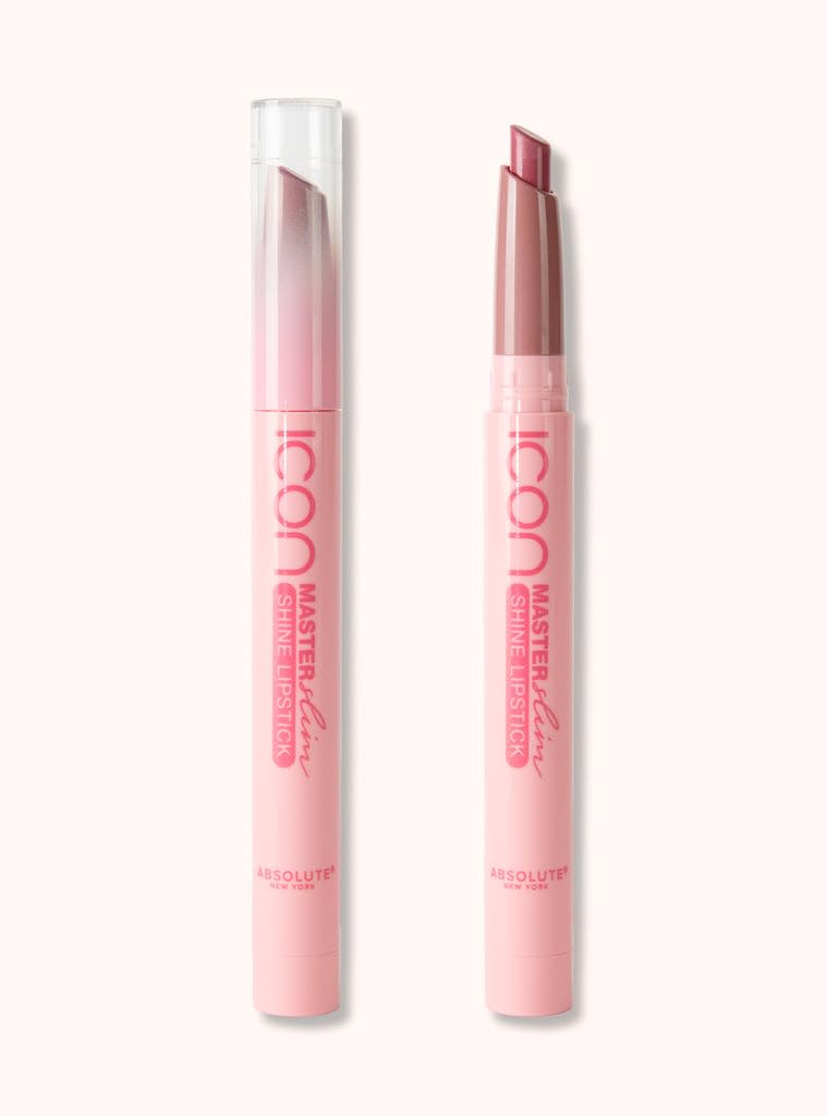 Absolute New York Master Slim Lipstick, Transfer Proof, Intense Pigment, Light-Weight, Buildable Color, Ultra-Shiny, Shine Slim Lipstick (MLSS21