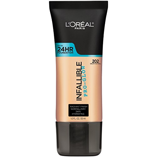 L'Oreal Paris Makeup Infallible Up to 24HR Pro-Glow Foundation, Creamy Natural, 1 fl oz. Beauty and Personal Care L'Oreal Paris Default Title