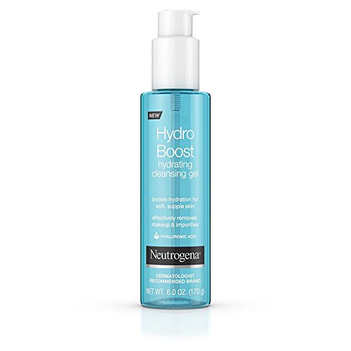 Neutrogena Hydro Boost Lightweight Hydrating Facial Cleansing Gel, Gentle Face Wash & Makeup Remover with Hyaluronic Acid, Hypoallergenic & Non