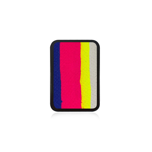Kraze FX Horizon Face Paint Refill 10g by Jacqueline Howe - Sunset Split Cake - Electric Blue to White Gradient - Replacement for Bold & Brilliant