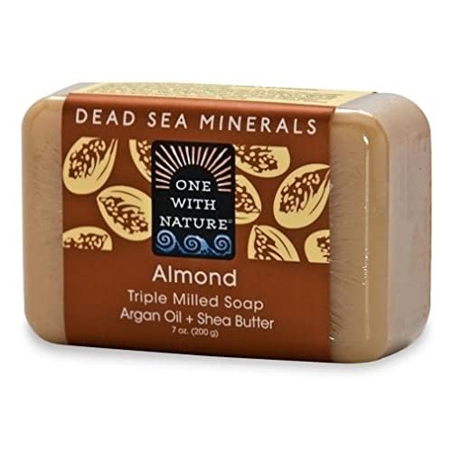 One With Nature Almond Dead Sea Mineral Soap, 7 Ounce Bar
