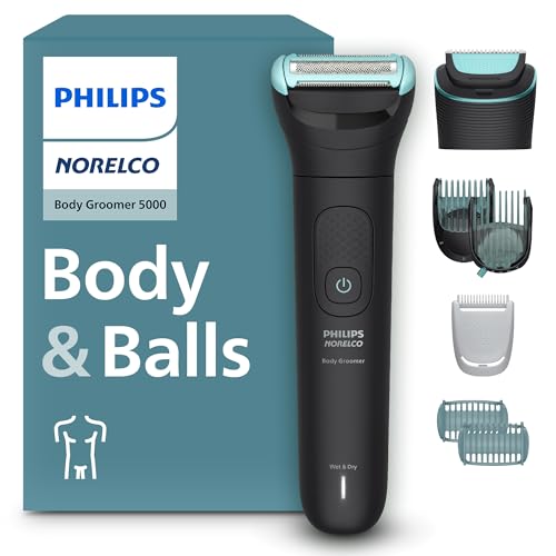 Philips Norelco Body Groomer 5000 Series, Intimate Hair Trimmer & Shaver for Men with Dual 100% Showerproof Full Body Shave & Trim Heads and Two Beauty and Personal Care Norelco Default Title
