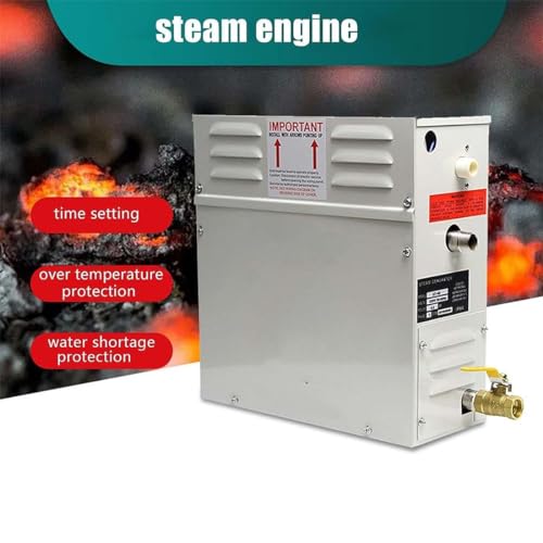 HYUIO steam Bath Steam Generator Kit for Home and Commercial Use, Automatic Heating with LED Digital Display, Ideal for steam Bath, Shower, Bath, Beauty and Personal Care HYUIO